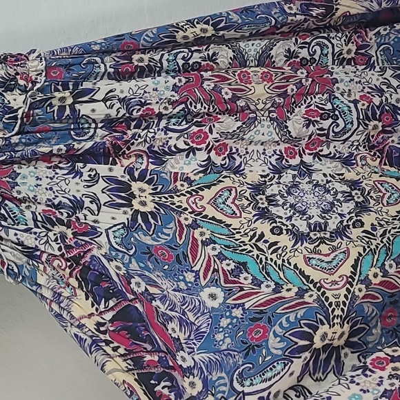 Anthropologie Vibrant Patterned Maxi Dress Size Large - Picture 3 of 7